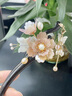 卡瑪倫（KAMALUN）發(fā)簪黑檀木簪子牡丹花手工簪花國風(fēng)旗袍漢服頭飾送女友七夕禮物 牡丹發(fā)簪+品牌禮盒【刻字定制】 曬單實(shí)拍圖