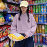 班尼路衛(wèi)衣女裝連帽重磅長袖潮流短款上衣服小個子女生顯瘦時尚秋冬新款 灰綠#竹葉熊貓K 【綿柔親膚】 M 曬單實拍圖