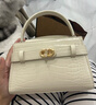 CHARLES&KEITH鱷魚(yú)紋凱莉包手提斜挎婚包包女包生日禮物七夕禮物CK2-50270880-1 Black黑色 S 曬單實(shí)拍圖