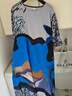 剪標(biāo)尾單香云紗真絲連衣裙女夏季印花桑蠶絲沙灘裙 花色 3XL 曬單實(shí)拍圖