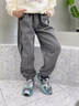 G.DUCKKIDS男童褲子春秋款兒童運(yùn)動(dòng)褲子加絨加厚棉褲男孩冬裝長(zhǎng)褲秋冬季大童 鐵灰色2305-加絨款 150 建議身高140-150cm年齡11-12歲 曬單實(shí)拍圖