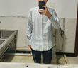 哈吉斯（HAZZYS）男裝通勤長(zhǎng)袖襯衫ASCZK1CAX85 藏青色NV L（175/96A48） 曬單實(shí)拍圖