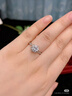 京霽 結婚戒指婚戒對戒仿真假戒指婚禮道具鉆石戒指開口可調節(jié)求婚戒 愛心款情侶對戒【1個對戒盒】 曬單實拍圖
