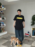 VLONE FRIENDS芝士大LOGO印花短袖T恤男女同款黑黃半袖 VLTE25005黑黃 L 曬單實拍圖