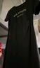 森馬（Semir）連衣裙女復(fù)古休閑中長裙簡約風(fēng)夏季小心機(jī)字母開叉T恤裙顯瘦 深灰20937 S 曬單實(shí)拍圖