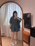衣典零一（LEDIALYI）牛仔短褲套裝女2025夏季新款小個子洋氣質穿搭輕熟風高級感兩件套 套裝 S （建議96-105斤） 曬單實拍圖