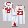 NBA VIBE公牛隊球衣23號籃球服套裝1號羅斯比賽隊服男女生夏季定制籃球衣 公牛白套裝：23號喬丹 3XL(身高175-180) 曬單實(shí)拍圖