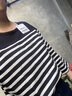 佐丹奴t恤衫女夏季純棉純色氣質(zhì)小高領(lǐng)連片短袖t恤女13323309 曬單實(shí)拍圖