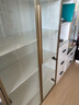 楚工實(shí)木書柜帶玻璃門可定制家用客廳一體酒柜手辦展示組合收納儲(chǔ)物柜 260cm組合款B【典雅白】 曬單實(shí)拍圖
