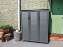 納沐瀾德戶(hù)外鋁合金儲物柜防水防曬露天花園工具房庭院室外雜物柜定制 三門(mén)長(cháng)140深43高180 曬單實(shí)拍圖