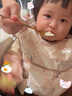 AILUKI日本 嬰兒圍兜吃飯罩衣兒童圍裙幼兒飯兜杜邦防水寶寶反穿衣 果園物語 均碼3月齡-3歲 曬單實拍圖