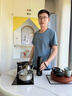 蒙福保溫杯大容量316不銹鋼高顏值水杯男女士便攜顯溫茶水分離泡茶杯 鈦鎢黑（茶水分離）- 800ml 曬單實(shí)拍圖