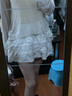 嵐玘裙子女夏季2025新款半身裙短裙顯瘦顯高蛋糕a字蓬蓬半裙蕾絲百搭 雙層蕾絲邊蛋糕裙 【白色】 M 【建議95-110斤】 曬單實(shí)拍圖