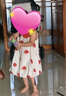 ASK JUNIOR森系兒童裙子夏小童花瓣娃娃領(lǐng)連衣裙女童花苞裙撞色 紅色  100  曬單實(shí)拍圖