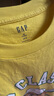 GAP男女裝夏季款小熊印花logo短袖T恤寬松休閑上衣727654 黃色 M (170/92A) 亞洲尺碼 【偏大，建議拍小一碼】 曬單實(shí)拍圖