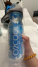 O2COOL噴霧水杯兒童學(xué)生噴水杯子成人戶外運動健身保冷降溫擠壓軟水壺 藍色水滴590ml 曬單實拍圖
