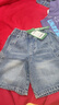左西男童牛仔短褲夏季薄款透氣褲子2025新款兒童夏裝中褲 牛仔色 110 曬單實(shí)拍圖