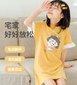 俞兆林（YUZHAOLIN）女童睡裙兒童睡衣夏季薄款純棉中大童家居服童裝 貓爪女孩 曬單實(shí)拍圖