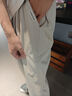 VUUG冰絲彎刀褲男士夏季薄款運(yùn)動(dòng)男款透氣網(wǎng)眼休閑長褲子 XL  卡其色 曬單實(shí)拍圖