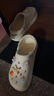 名創(chuàng)優(yōu)品（MINISO）洞洞鞋男女夏季外穿涼鞋防滑厚底踩屎感包頭涼拖鞋 卡其+海洋星星 曬單實拍圖