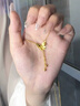 中國(guó)珠寶蝴蝶流蘇黃金項(xiàng)鏈女足金吊墜金珠子套鏈七夕情人節(jié)禮物送女友老婆 足金鏡夢(mèng)蝶花項(xiàng)鏈+品牌禮盒 金重約4.5g 曬單實(shí)拍圖