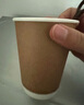 51cup商吉 牛皮紙雙層加厚杯可帶蓋一次性杯子咖啡杯打包奶茶杯熱飲茶水杯 12oz杯不帶蓋（新老混發(fā)） 100只 曬單實(shí)拍圖