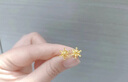 周六福（ZLF）  黃金耳環(huán)女款5G足金甜美小清新雪花耳墜耳釘 計價 1.36g 曬單實拍圖