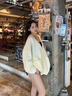 JAVC秋冬季新款韓版甜美溫柔風(fēng)軟糯V領(lǐng)針織開衫女寬松洋氣休閑毛衣潮 圖片色 L 建議 105-115斤 曬單實(shí)拍圖