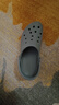 卡駱馳（crocs）貝雅卡駱班運(yùn)動(dòng)Clog男女沙灘鞋CR208268-01W 灰色 39（39-40） 曬單實(shí)拍圖