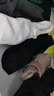 耐爾棉襪子女春秋吸汗透氣四季中筒襪抗菌黑白純色月子襪 本白灰土茉莉黃巧克力+深褐+黑色 均碼 曬單實(shí)拍圖