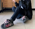 斐樂(lè )（FILA）定制 舒適百搭甜美自由風(fēng)甜酷風(fēng)個(gè)性小眾嘻哈蘿卜鞋防滑耐磨 黑粉色 36 曬單實(shí)拍圖