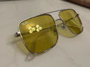 雷朋（RayBan）【2025春夏新品】方形金屬墨鏡男女款太陽鏡可定制0RB3758禮物 9213/2淡金色鏡框綠色鏡片56mm 尺寸56 曬單實拍圖