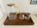 梵卡奇（FANKAQI）高顏值冷水壺玻璃耐高溫中式?jīng)霾鑹匮b白開(kāi)水杯夏季鴨嘴 豎紋杯2只+直筒壺+金把托盤(pán) 曬單實(shí)拍圖