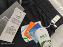 紅豆冰爽桑蠶絲休閑褲男士夏季薄款商務(wù)休閑直筒松緊腰彈力透氣男褲子 黑色 5XL 碼（建議200-220斤） 曬單實(shí)拍圖