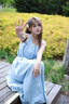紫涵（ZIHAN）紫涵藍(lán)色吊帶背心連衣裙女2025夏季新款甜美寬松顯瘦中長(zhǎng)款花苞裙 長(zhǎng)款-藍(lán)色 S 曬單實(shí)拍圖