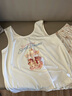安之伴【巨涼感】睡衣女夏季純棉背心短袖套裝寬松甜美可愛(ài)家居服 貝殼黃 M 曬單實(shí)拍圖