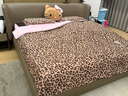 野獸派家居（tbh）床上四件套三麗鷗Hello Kitty全棉四季鍛紋印花床品套件 Kitty全棉鍛紋印花床品 經(jīng)典豹紋 1.8m床 床笠款 （被套220*240cm） 曬單實(shí)拍圖