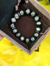 石玥珠寶精品14mm金眼天然黑曜石手串銀貔貅轉(zhuǎn)運(yùn)珠佛珠水晶手鏈男女士款 曬單實(shí)拍圖