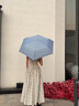 OUC.碳纖維超輕遮陽(yáng)傘防曬防紫外線雨傘女士彎鉤太陽(yáng)傘小巧便攜晴雨傘 藍(lán)格櫻桃 曬單實(shí)拍圖