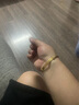 筱惠黃金手鐲經(jīng)典光板小眾年輕款光面細(xì)扁形推拉款金包銀鐲子送媽媽 金1.3克-總重約25克-四方推拉手鐲 曬單實拍圖