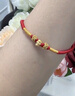 中國(guó)黃金本命年黃金手鏈女足金五福蛇轉(zhuǎn)運(yùn)珠紅繩生日禮物送女朋友老婆實(shí)用 【錢幣蛇寶】蛇年本命年禮物 曬單實(shí)拍圖