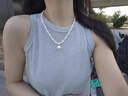 DAISY DREAM法式雙層小麻花珍珠吊墜項鏈女款2025新款高級感輕奢小眾頸鏈配飾 麻花施家珍珠項鏈 曬單實拍圖