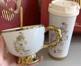 DICAZEE女生高顏值保溫杯吸管陶瓷內(nèi)膽隨行咖啡杯禮盒水杯生日禮物馬克杯 珍珠白【陶瓷內(nèi)膽】520ml 曬單實(shí)拍圖