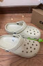 卡駱馳（crocs）經(jīng)典Clog男女洞洞鞋一腳蹬沙灘鞋 CR10001-100 38 曬單實(shí)拍圖