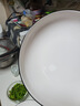 8英寸深盤陶瓷餐具玄月盤白蓮花盤子家用陶瓷餐具陶瓷盤子飯盤 2只玄月8英寸盤 曬單實拍圖