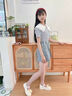 G.DUCKKIDS2025新款夏季復古色牛仔裙女童百褶短裙時(shí)尚休閑裙子兒童夏裝 復古色短裙 120 cm 曬單實(shí)拍圖