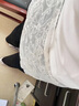 衣然呈品韓系蕾絲提花半身裙女夏季新款疊穿絲巾系帶小屁簾不規(guī)則三角巾女 杏色 M 【建議90-110斤】 曬單實(shí)拍圖