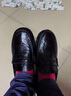 卡帝樂(lè )鱷魚(yú)（CARTELO）正品折扣皮鞋男皮鞋男歐洲站商務(wù)休閑牛皮手抓紋一腳蹬駕車(chē)豆豆鞋 黑色 38 標準皮鞋碼 曬單實(shí)拍圖