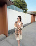 MITHAOL KUSC澳洲羊毛圍巾女2024秋冬新款披肩生日禮物送女友老婆禮盒裝 駝咖格【禮盒裝】 均碼 曬單實(shí)拍圖
