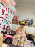 G.DUCKKIDS童裝女童洛麗塔公主裙周歲生日禮服寶寶演出兒童蓬蓬連衣裙洋氣 粉紅色 552粉黃 100 尺碼2~3歲【 90-100cm】 曬單實(shí)拍圖